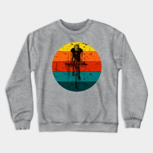 Retro Vintage Sunset Biking Crewneck Sweatshirt